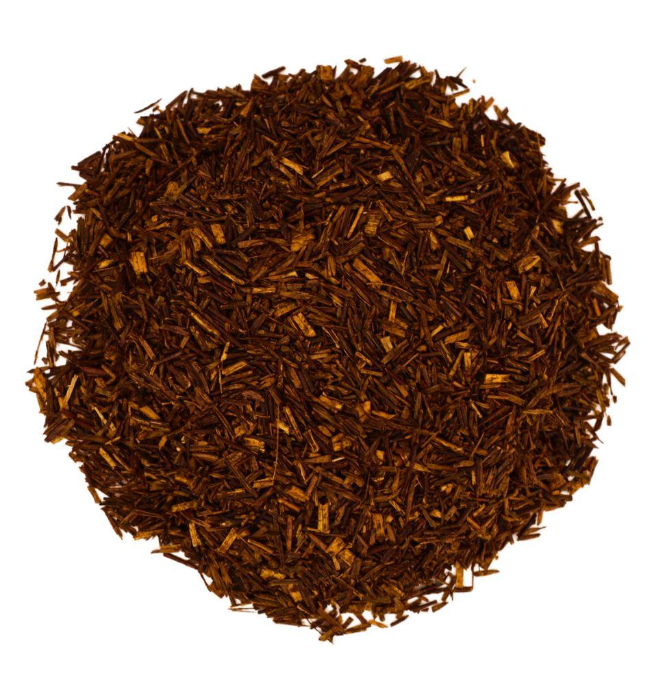 Rooibos d’Afrique bio en feuilles - Thé rouge naturellement sans théine, idéal pour des infusions douces et fruitées.
