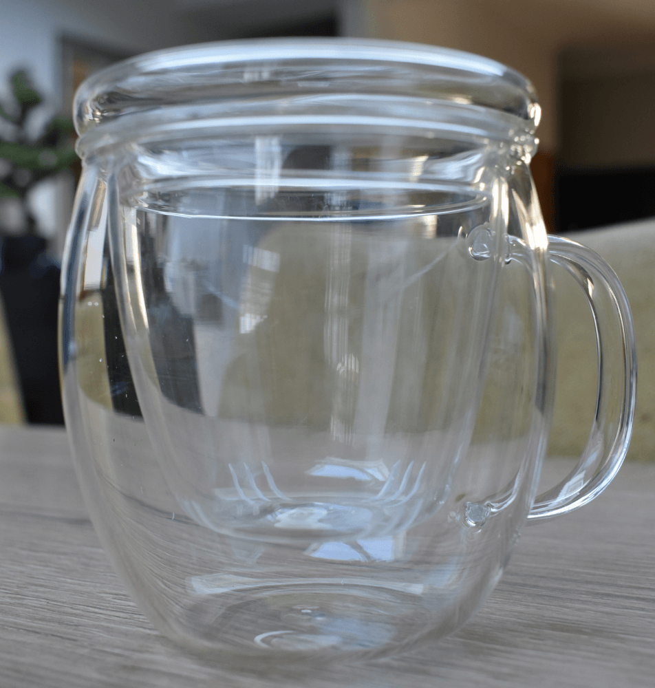 Mug en verre avec infuseur et couvercle - My Own Tea